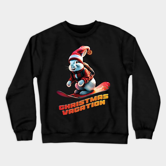 Cute Christmas Bunny - Christmas Vacation Crewneck Sweatshirt by ak3shay